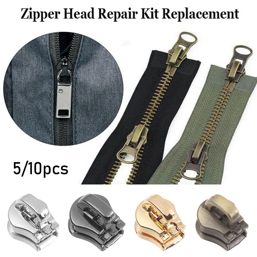 Copper Tooth Zippers Universal Instant Fix Zipper Pull Head Repair Kit Replacement Zip Slider Teeth