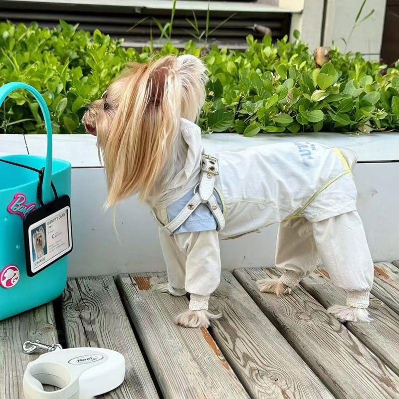 

Солнцезащитный крем для домашних кошек и собак Новый Тедди Мальтийский одежда для питомцев солнцезащитный крем грязеотталкивающий легкий на четырех лапах с капюшоном XXL chest 55 back 45 about 14-8.5 kg