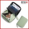 Japanese RFID Genuine Leather Accordion Card Holder Wallet