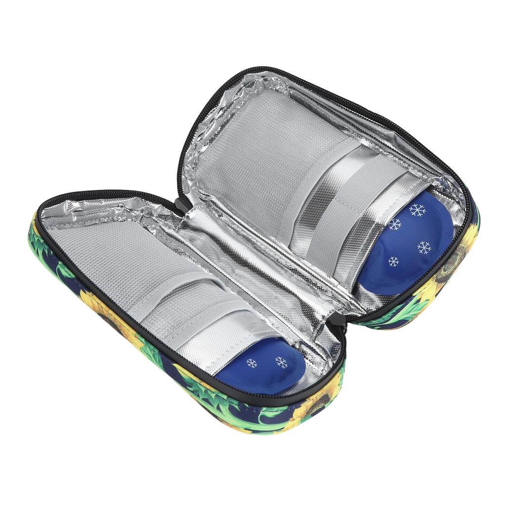 Portable Insulin Cooler Travel Case Diabetic Medication Organizer with 2pcs Ice Packs 6 To 8h