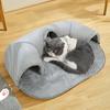 U-shaped Cat Tunnel Bed Removable Washable Play Mat Warm Cat House  Pet Interactive