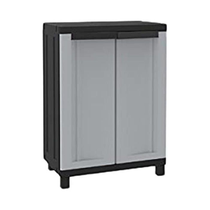 Terry - 77854 - , Twist Black 680, Armoire d'Interieur Et d'Exterieur a 2 Portes, 1 Etagere Interieure Ajustable