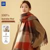 Tangshi Women's 100% Wool Warm Winter Scarf Shawl