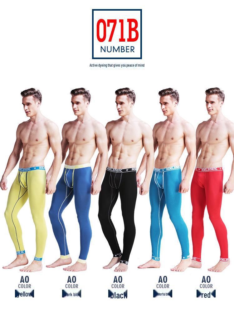 Leggings Térmicos de Algodón y Lana de Corte Slim para Hombre