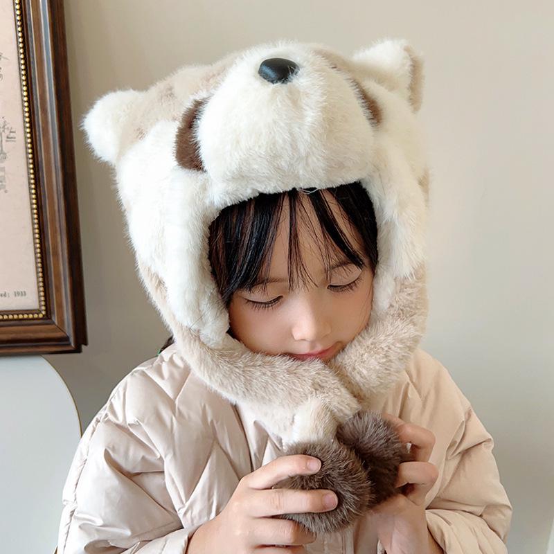 Children's Cartoon Knit Wool Hat with Ear Protection 