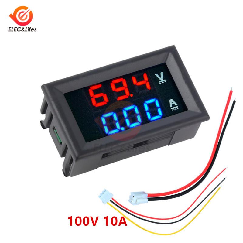 Mini Digital Car Voltmeter Ammeter DC 111V 11A 11A 111A LED Display Panel Amp Volt Voltage Current Meter Tester Detector