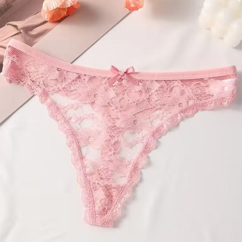 1Pcs Sexy Höschen Frauen G-String Tanga Spitze Unterwäsche Pantys Low-Taille Weibliche Unterhose Mesh Perspektive Briefs Dessous