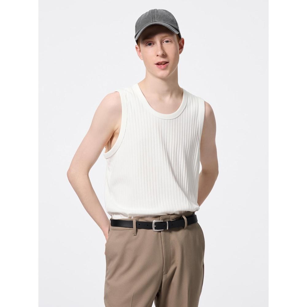 

GU by Uniqlo Рубчатая майка 01 OFF WHITE/XS