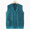 Seniors Vest Grandma Vest Sweater Knitted Cardigan Clothes Autumn Winter Jacket