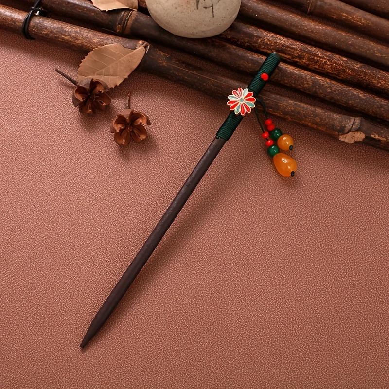 

Exquisite new Chinese handmade luxury hair clip, vintage wooden hair stick, needle, women s hair accessory, hairpin Size fits all