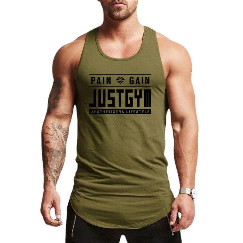 Muscleguys Fitness Pohodlné tričko bez rukávů Letní pánská běžecká přiléhavá tréninková vesta