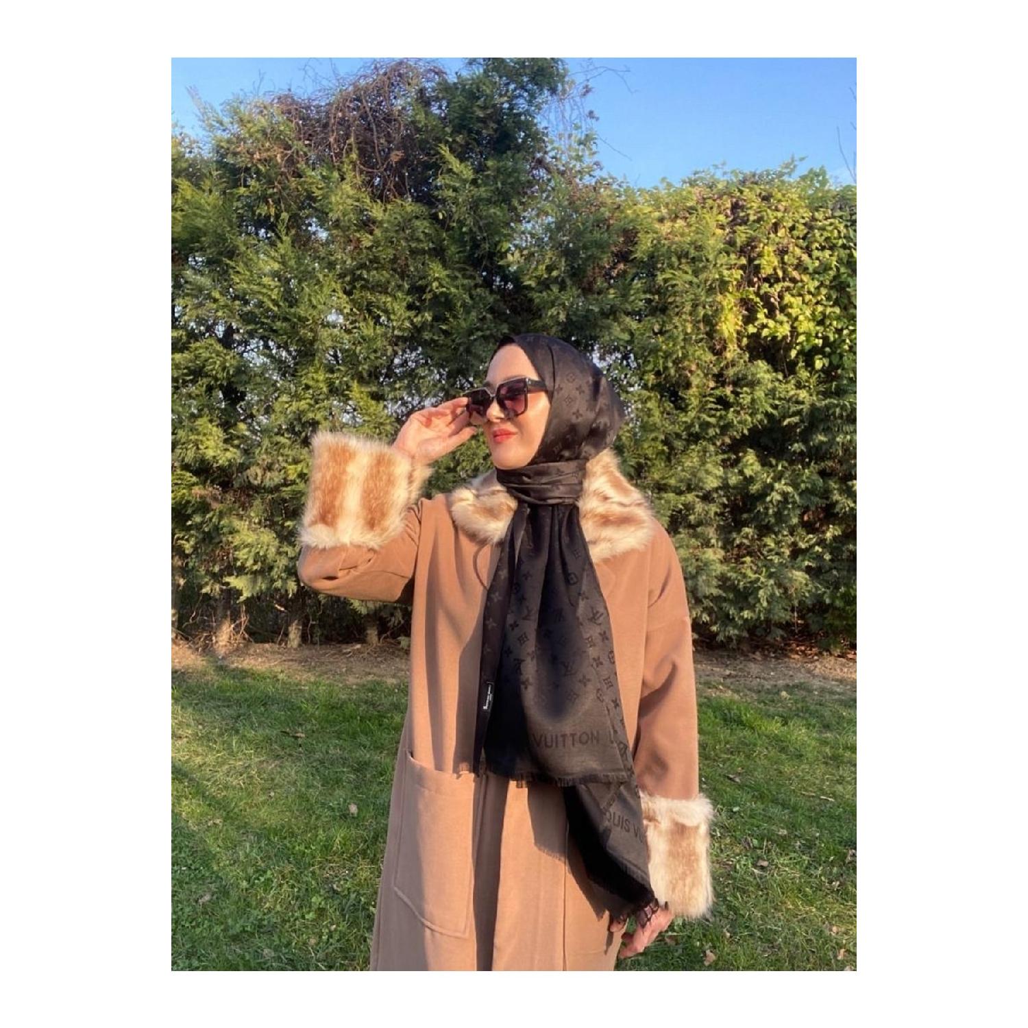 

Импортированная шелковая шаль с узором Lv, блестящая стильная шаль