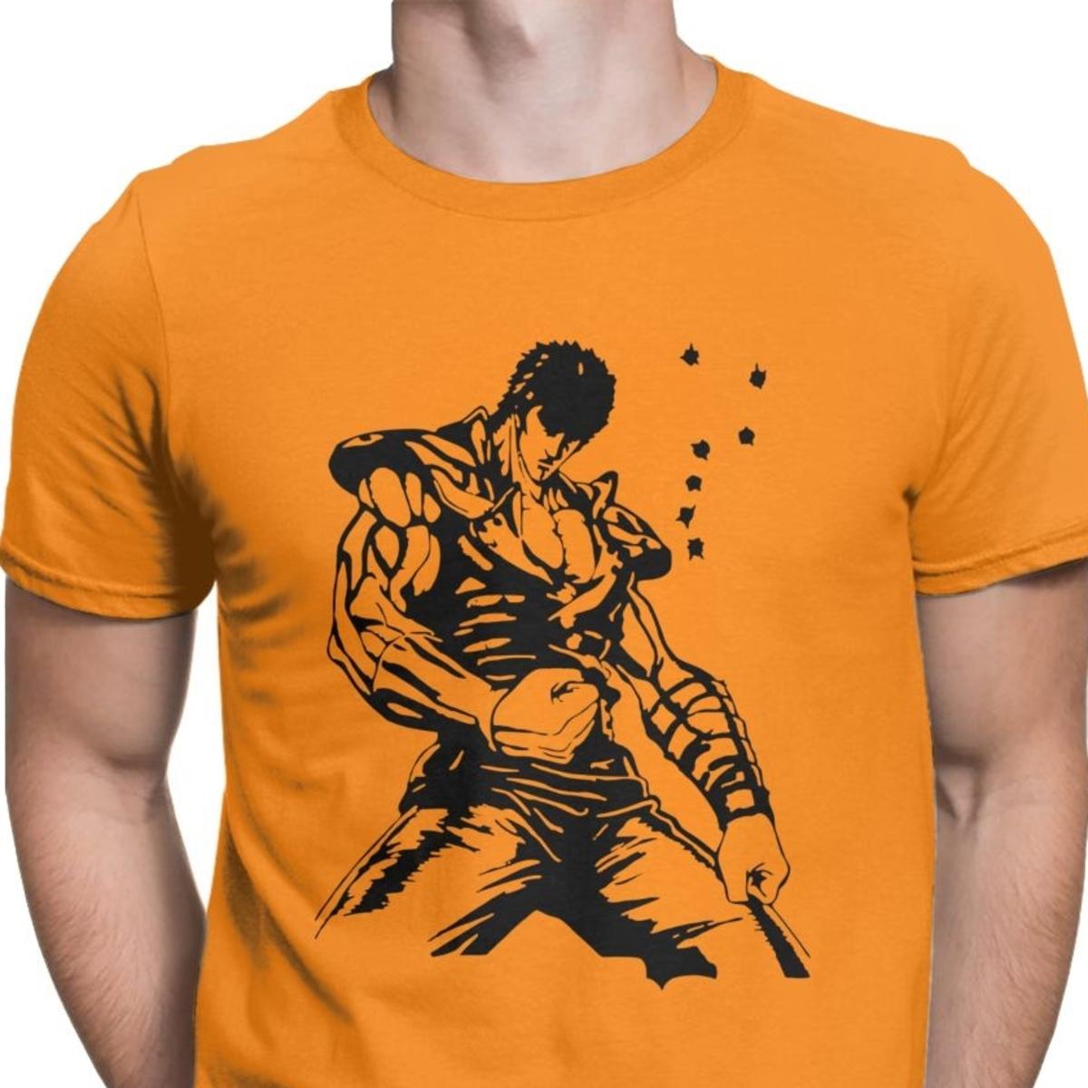 

Kenshiro Hokuto No Ken Tee Shirt Men Fist of the North Star Fashion Cotton Tees Tshirts Camisas Hombre 3XL