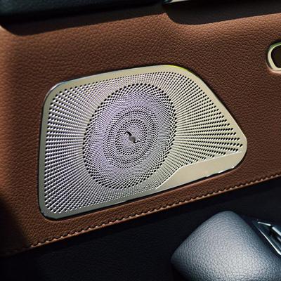Juego de 4 embellecedores de aluminio para altavoces de puerta de coche, aptos para Mercedes-Benz Clase S W222 2014-otoño