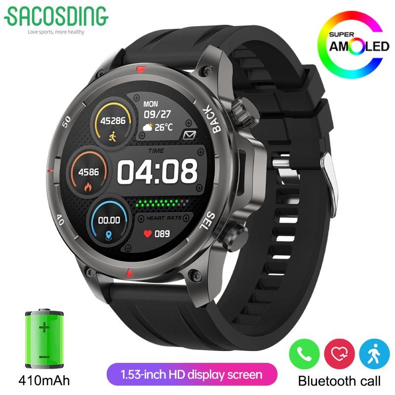 2025 Men's Sports Smartwatch Men Compass Fitness Tracker IP68 Waterproof Bluetooth Call Smartwatch Man Compatible Android IOS