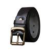 Belt Men's Retro Distressed Laser Carved Italian Vegetable Tanned Leather First Layer Pure Cattlehide Brass Buckle Belt