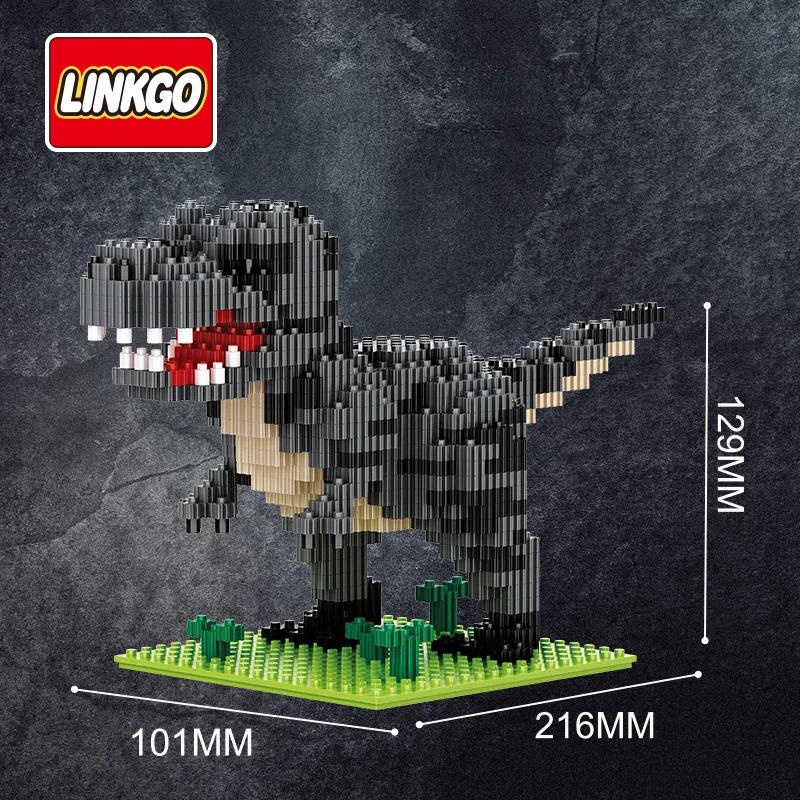 Connection Blocks Diy Dinosaur Building Bricks Micro Brinquedo Tyrannosaurus Auction Juguetes Kids Toy Boy Present Lechuan