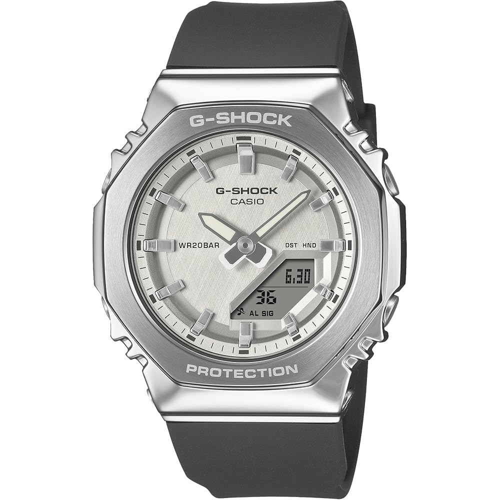 

Casio G-Shock GM-S2110-1A7JF Women s Metal Covered Watch Eco-Friendly Material Silver White