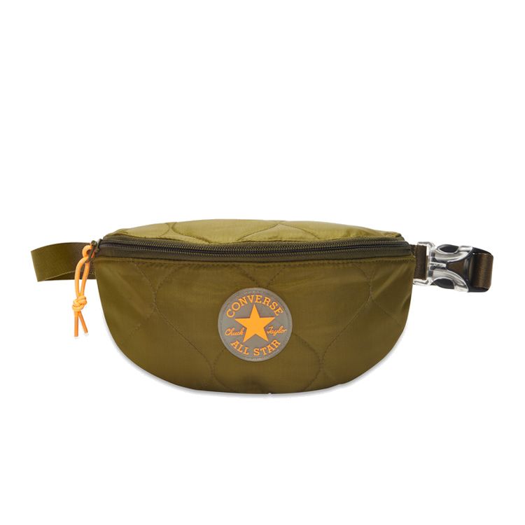 Converse Sling Pack Lightweight Zipper Closure Polyester Crossbody Chest Bag Unisex bags Green 10020236-A02 Green