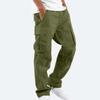 Salopette da uomo Pantaloni multitasche con coulisse Pantaloni casual Pantaloni da trekking Pantaloni in twill di cotone