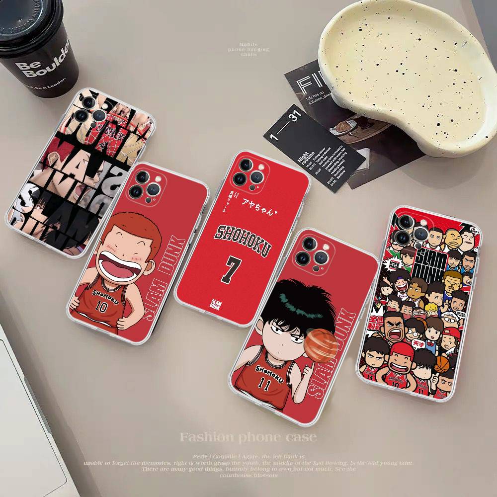 Lovely Anime S-Slam D-Dunk Fit For IPhone 16 15 Promax Phone Case IPhone 14 11 12 High End 13 Pro Silicone