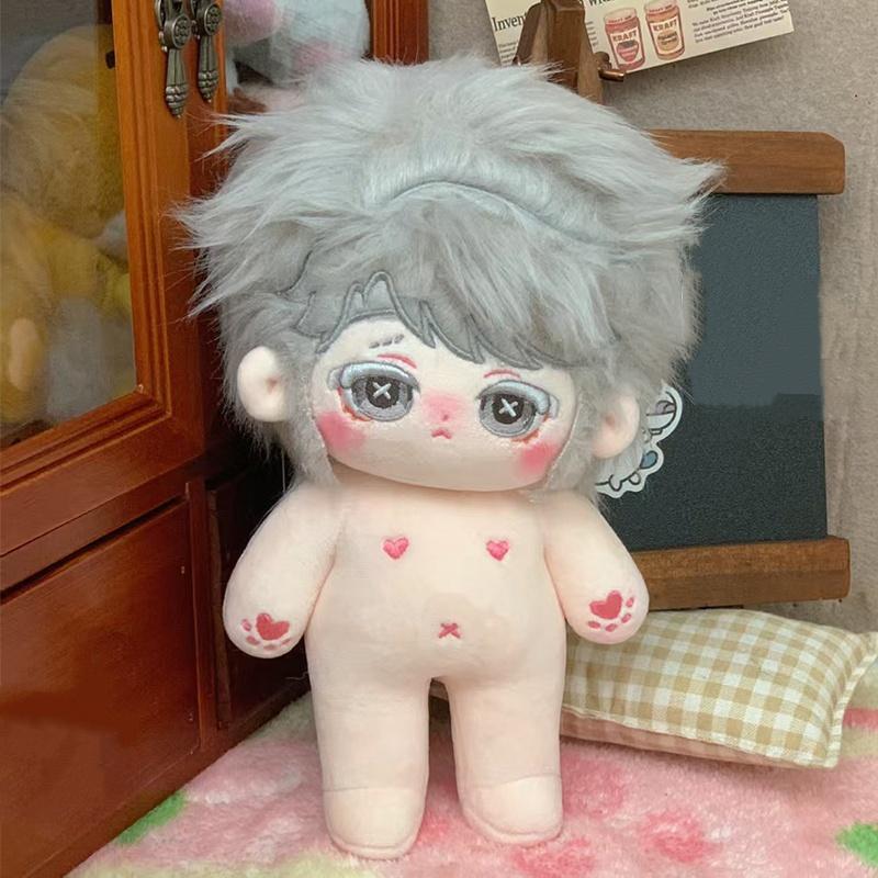 20cm Cute Cartoon Idol Cotton Doll Stuffed Plush Toy Dolls Can Change Clothes Fans Collection Gift for Girls Boys Kids
