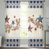 American Flag Pentagram Sheer Window Curtains For Living Room Kitchen Children Bedroom Voile Hanging Curtain