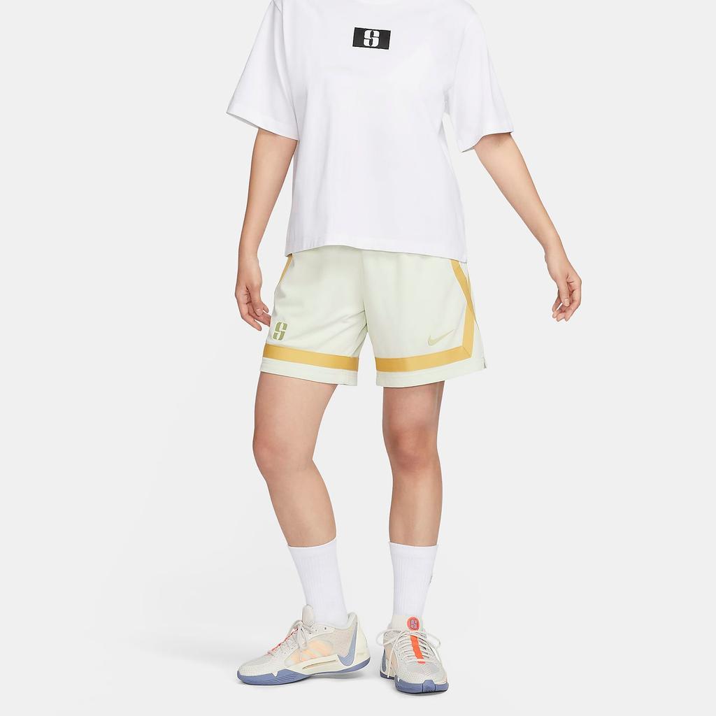 Nike Dri-FIT Color Block Design Casual Comfortable Basketball Shorts Women shorts Sea-Glass FB8426-020