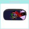 Rainbow Friends Student Pencil Case Large Capacity Nylon Stationery Organizer For School Use