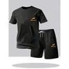 Bestseller Herren Sportset T-Shirt und Shorts, Geeignet für Sport, Fitness, Training, Laufen, Schnelltrocknend und Atmungsaktiv