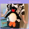 Zaino Peluche Pinguino Cartone Animato Per Bambine Bambini Peluche Morbido Zaino Scolastico Con Chiusura a Zip E Tasca Interna
