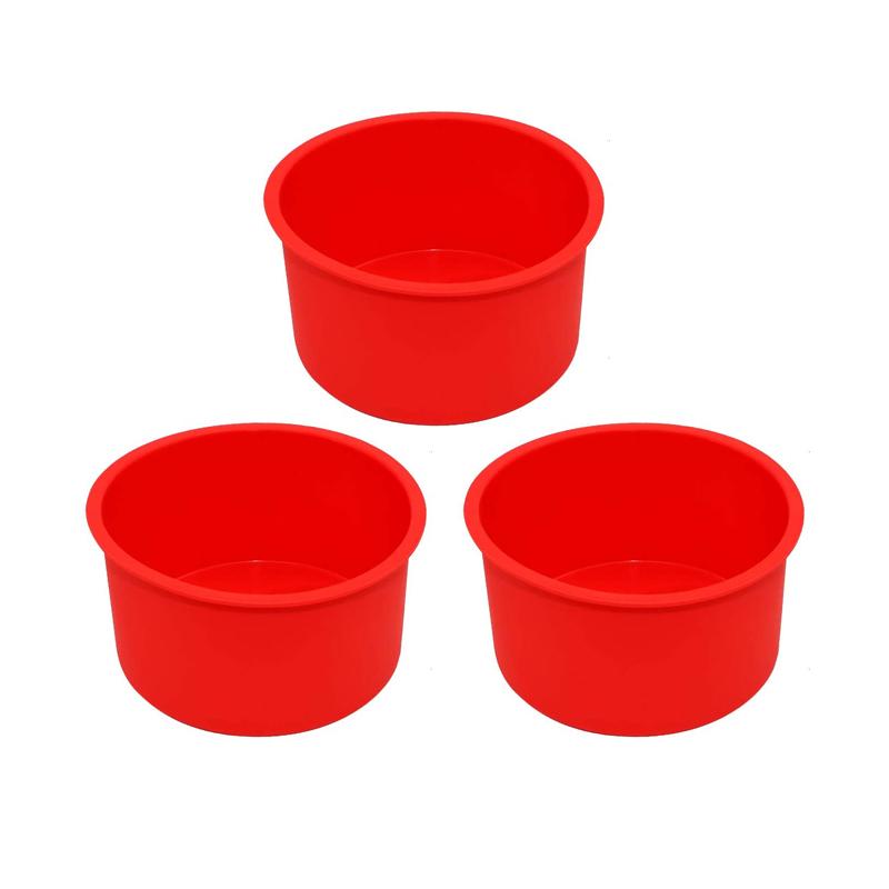 

3pcs/Set Round Cake Pans Silicone Mini Cheesecake Moulds Heat Resistance Mini Angel Food Cake Pan For Baking 0901