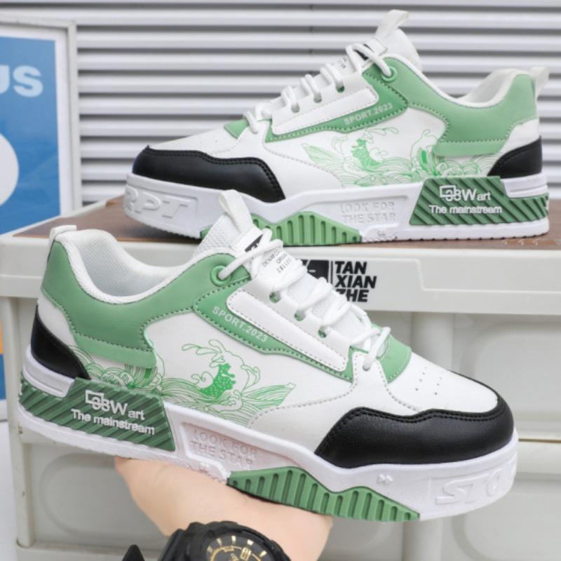 נעלי סקייטבורדינג אופנתיות לגברים, נעלי ריצה יומיומיות נושמות, נעלי סניקרס קלות משקל לגברים, פלטפורמה, שרוכים, נעלי אימון חיצוניות, טניס מסקולינו