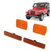 4PC Car Side Marker Light and Turn Signal Light Lens Housings Without Bulb 56001378 Replacement for Jeep Wrangler YJ 1987-1995