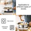 Stainless steel multi-grid slow cooker and steamer - suitable for induction cookers, with ergonomic handle, stackable design