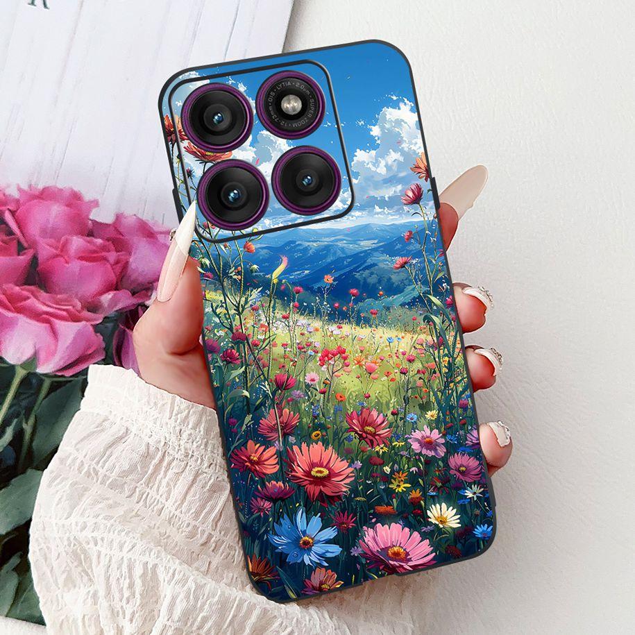 For Motorola Moto Edge 60 Pro 2025 Case Fashion Flower Bowknot Soft Silicone Back Cover For Moto Edge 60 Fusion Edge60 60s Coque