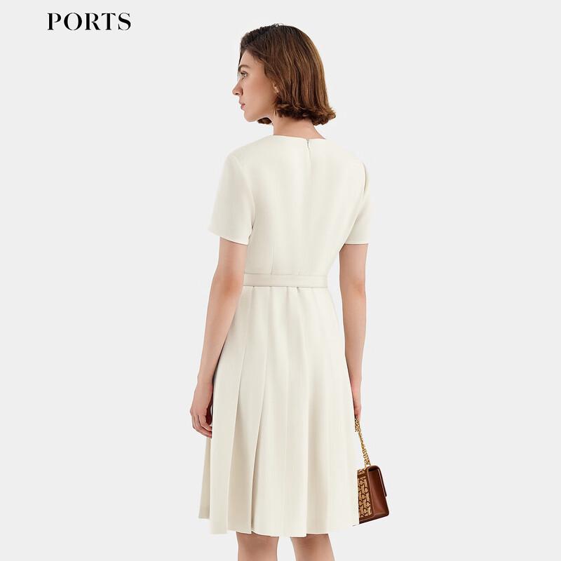 Ports Women's Classic V-Neck Pleated Midi Dress