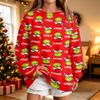 Women's Casual Christmas Print Neck Pullover Sweatshirt