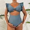 Women S Maternity One Piece Swimsuit Solid Color Loose Fit Tummy Control