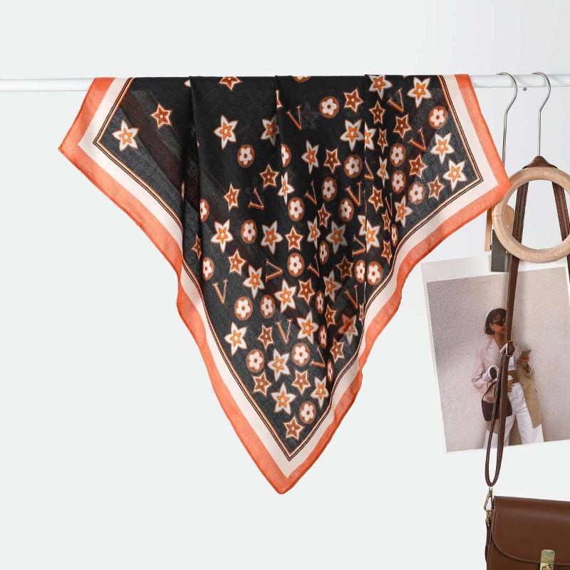 Hot-selling silk scarves women's temperament versatile simple warm small scarf scarf scarf spring and autumn warm scarf