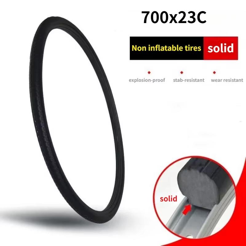 Bicycle Tires Airless Solid Bike Tire 20/24/26 Inch X 1.50/1.95/1 3/8 Solid Tire Puncture-Proof No Inner Tube