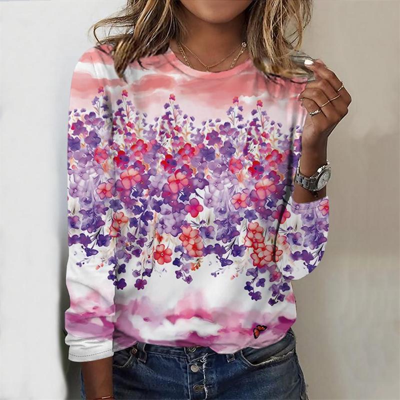 

Women s T-shirt Summer Fashion Long Sleeve T-shirt Top XS