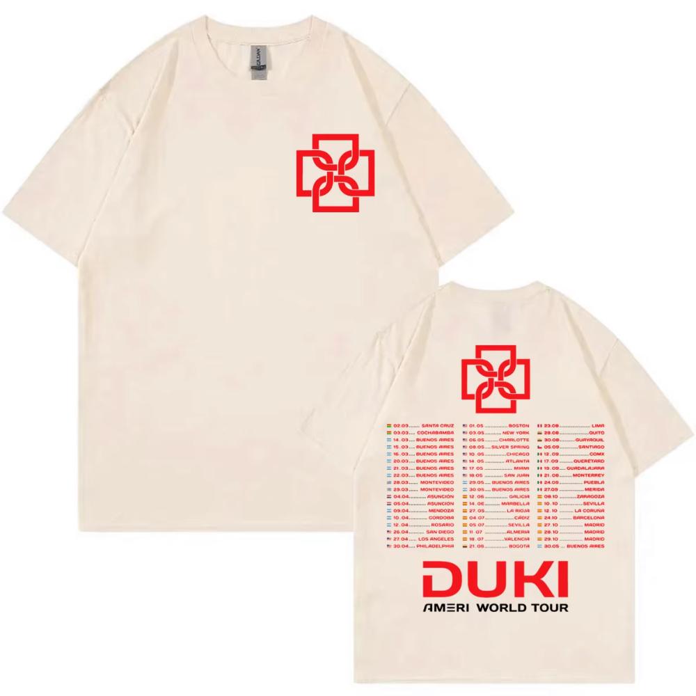 

Rapper Duki Ameri World Tour 2025 Merch Tshirt Men Womens Clothing Fashion Hip Hop T Shirts Summer Casual Loose Cotton Tshirt 3XL