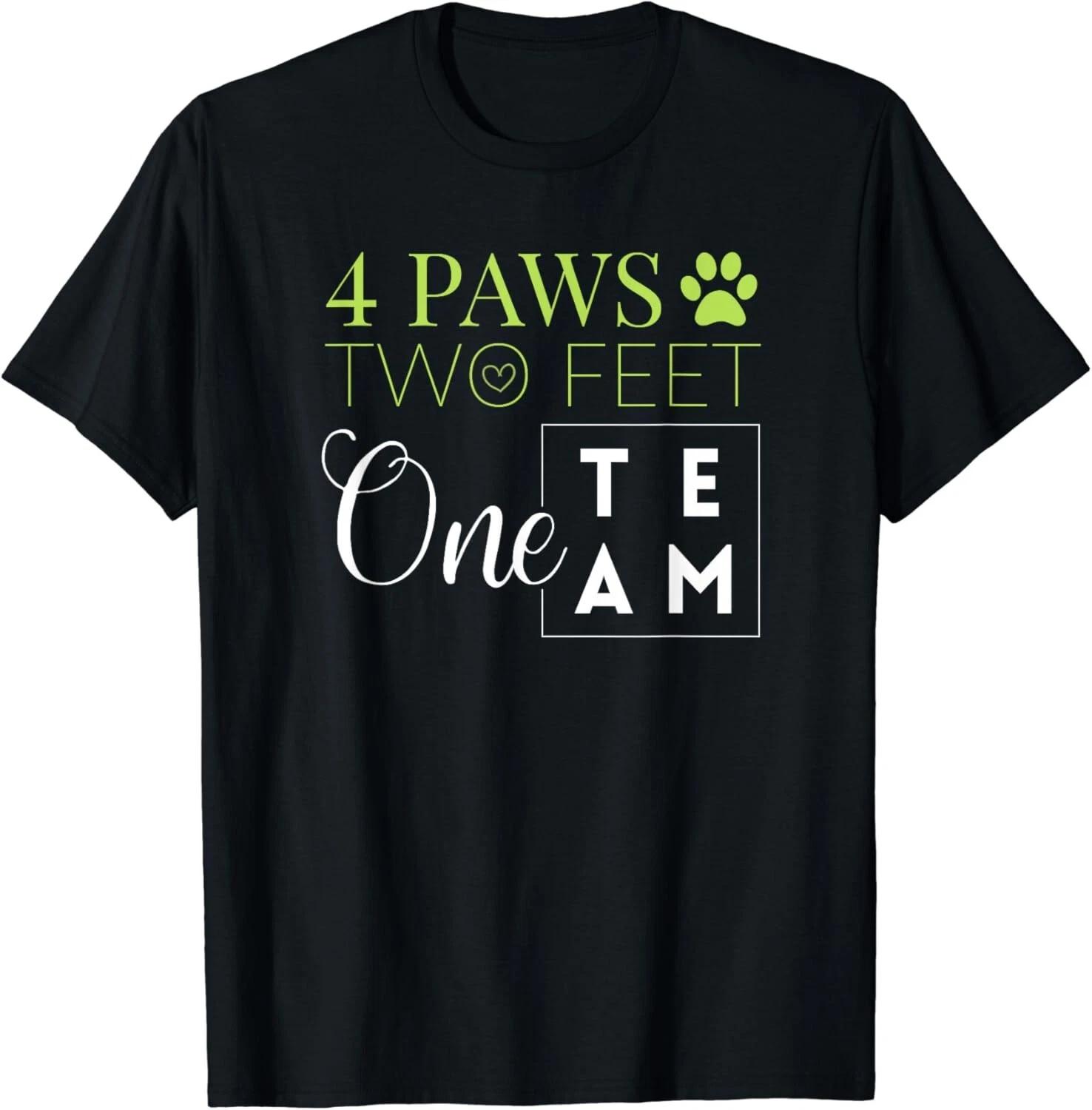

Four Paws Two Feet One Team Apparel Tee Gift Unisex T-Shirt S