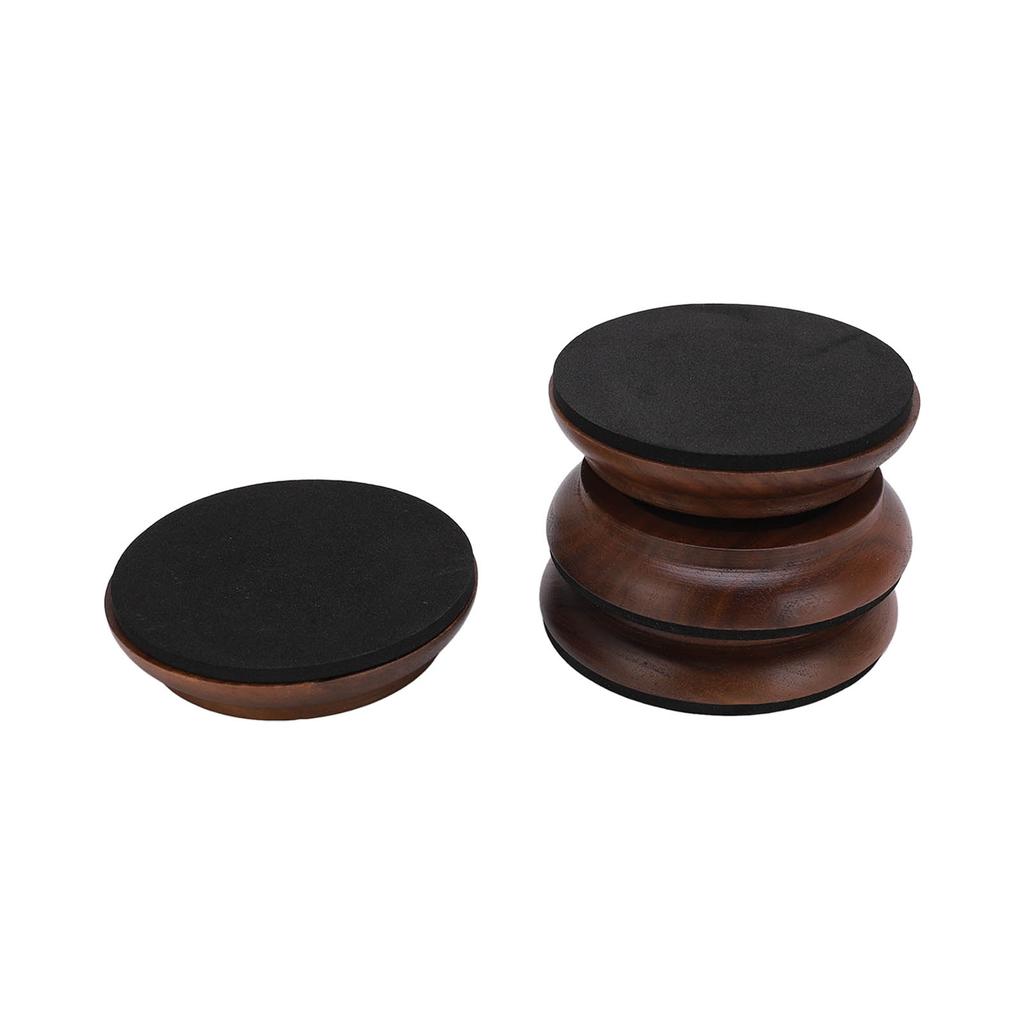 4 Stück Klavierrollenbecher Schwarznuss Untersetzer Rutschfester Bodenschutz für Möbel