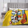 Cupheads & Mugmans Warm Soft Blanket Cartoon Kids Adult Plush Throw Blanket Graphic Couch Chair Flannel Bedspread Sofa Bed Cover
