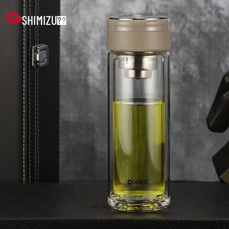 

SHIMIZU Double-Layer Glass Water Cup with Filter