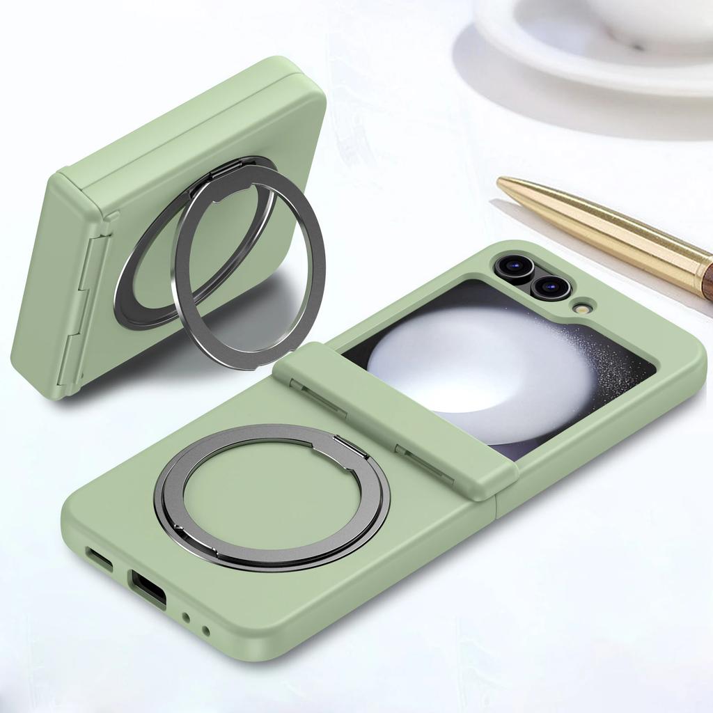 Einfarbige magnetische Magsafe Hart Handyhülle für Samsung Galaxy Z Flip 7 FE 6 5 Stoßfeste Panzer Schutzhülle