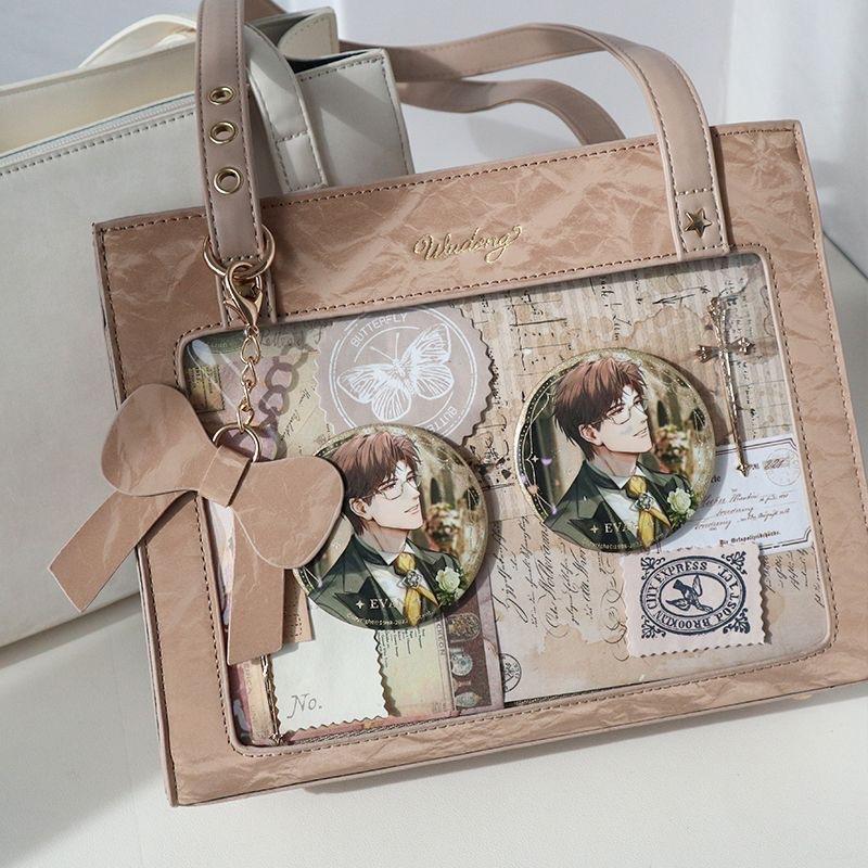 Cream Spring Cherry Pain Bag Daily Transparent Versatile Bar Guofeng Portable One Shoulder Crossbody Bag Antique Girl Snacks