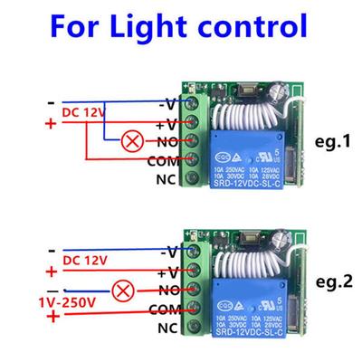 Télécommande sans fil universelle 433 MHz, module récepteur relais émetteur RF DC 24 V 1 canal